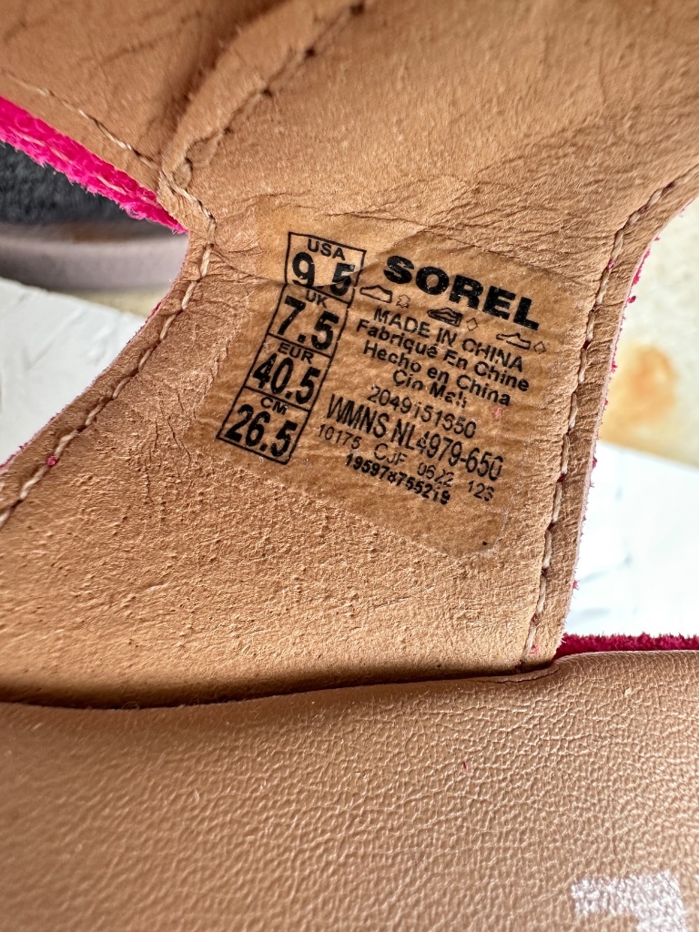 SOREL Women's Cameron Espadrille Wedge Flatform Sandals in Fuchsia Fizz - Picture 9 of 13